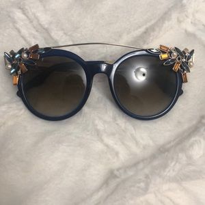 Jimmy choo blue jewelled sunglasses